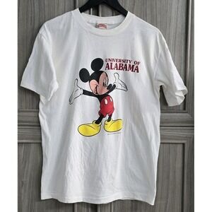 Mickey Mouse University Of Alabama T Shirt Large Nutmeg USA Vintage